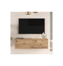 Mueble TV Moderno con Puerta en Melamina Color Madera 100x31.5x29.6cm - Diseño Elegante para Salón.