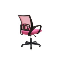 Silla de Oficina Ergonómica de Malla de Tela Rosa con Reposabrazos - 56x47x85-95 cm, Confort y Estilo